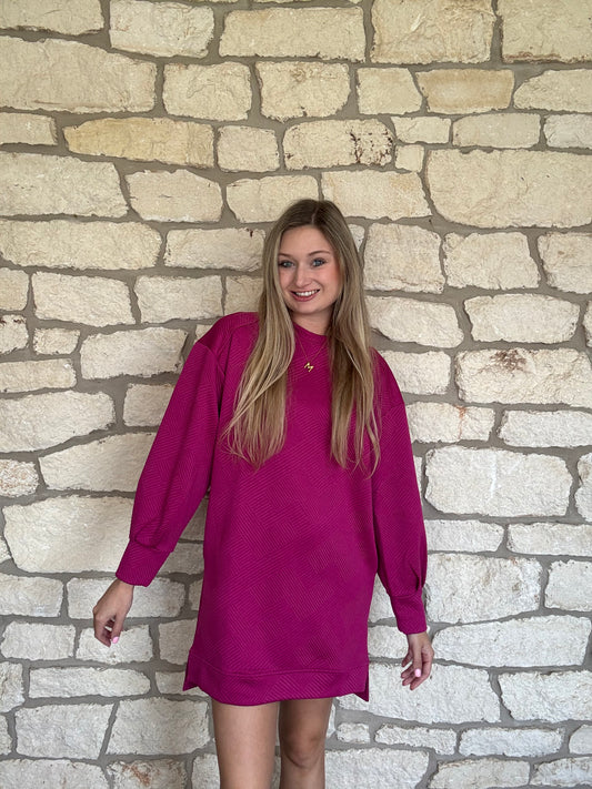 Caroling Dress- Magenta