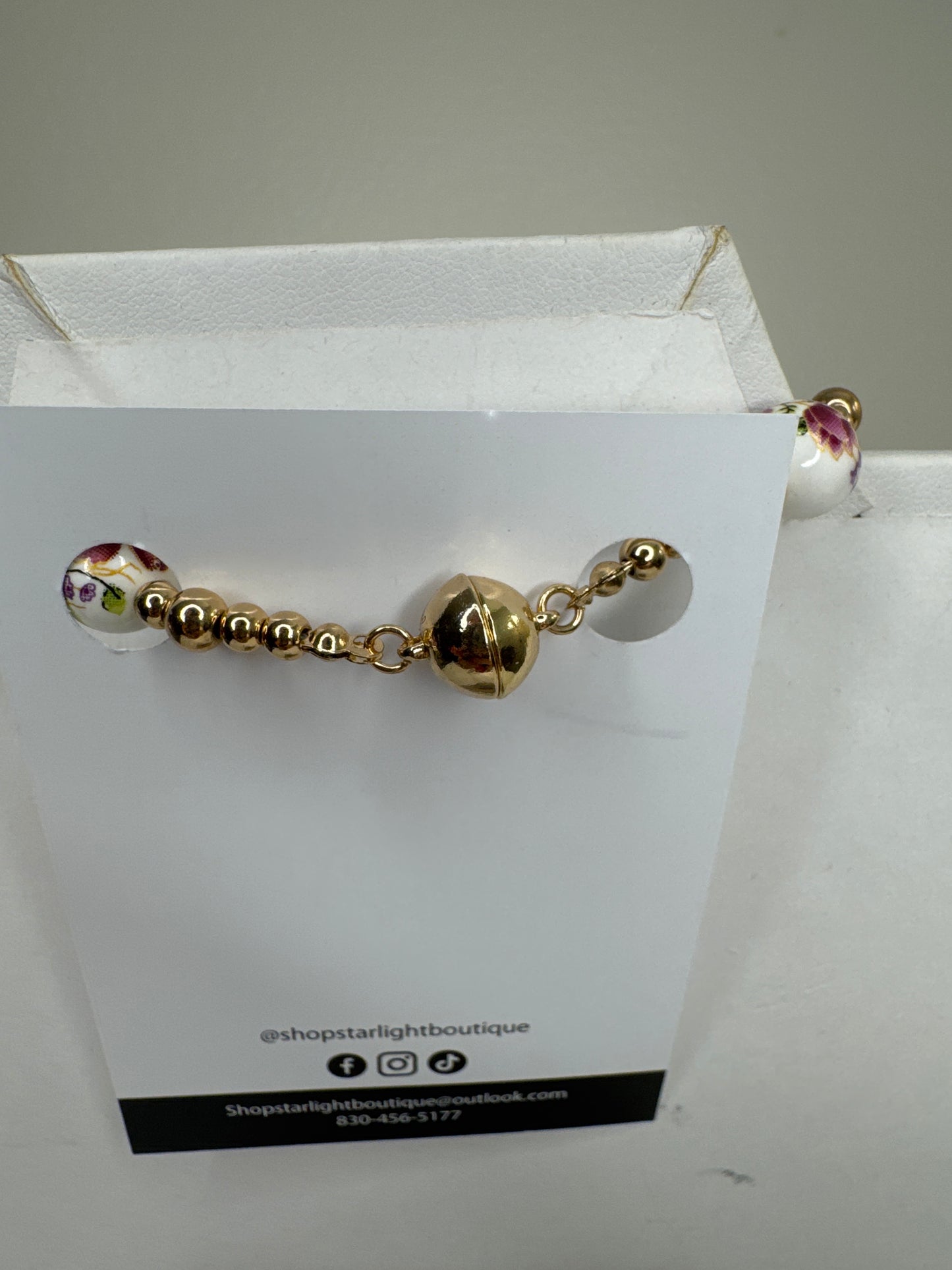 Magnetic Closure Floral Necklace