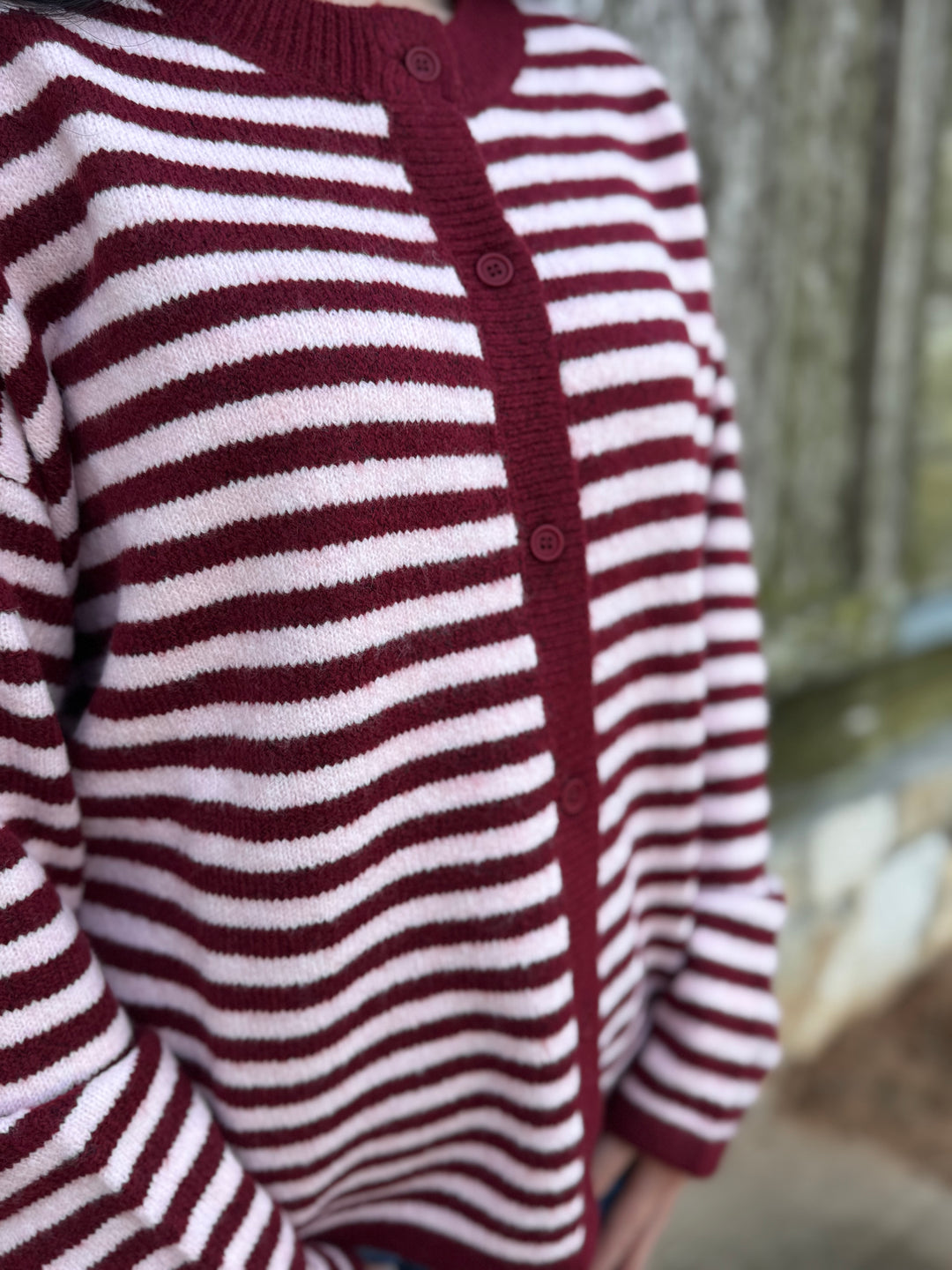 Tessa Pink Button Down Sweater