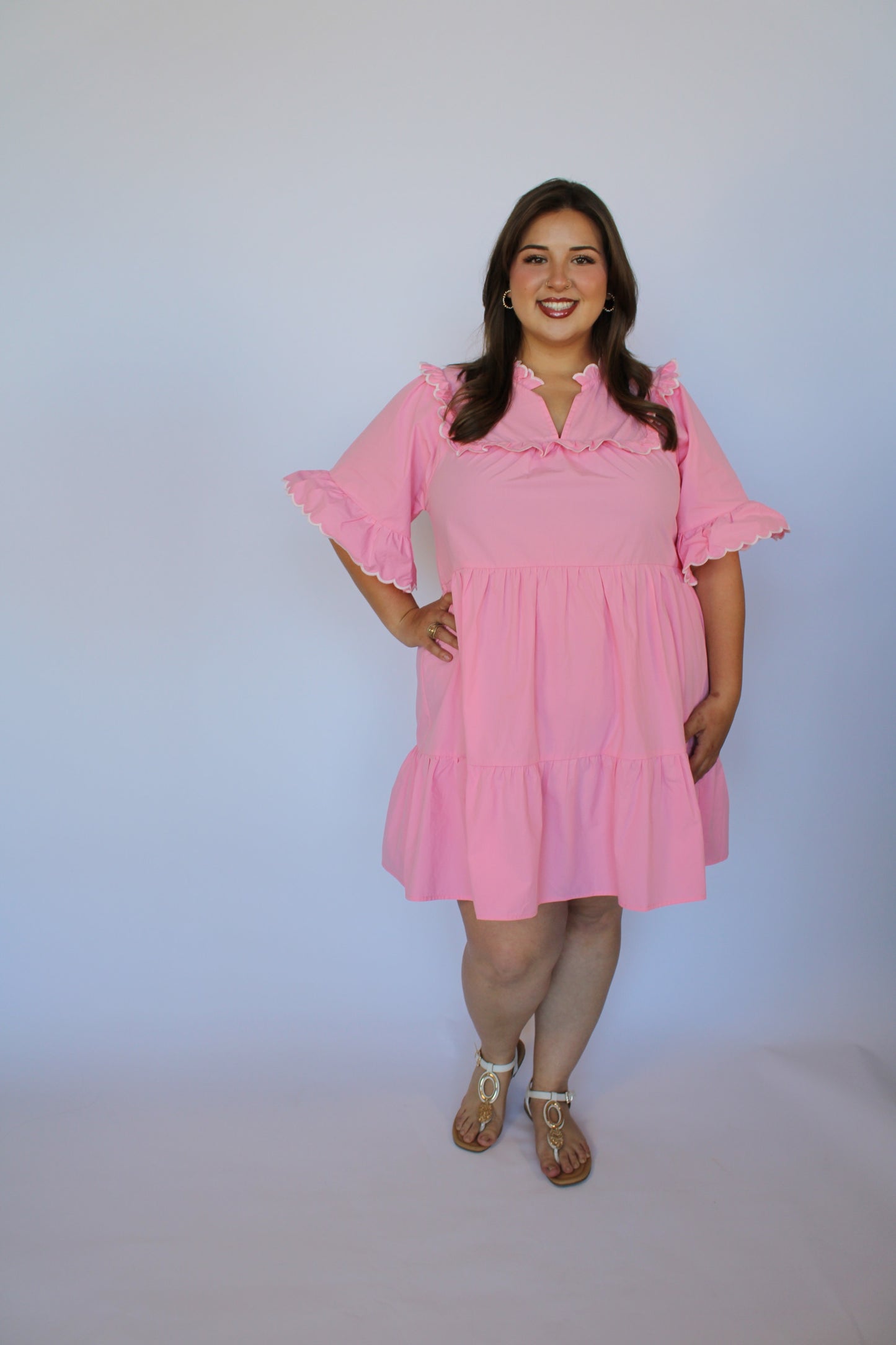 Fall Feels Dress- Pink