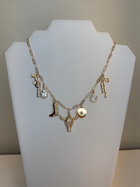 Bull Charm Necklace