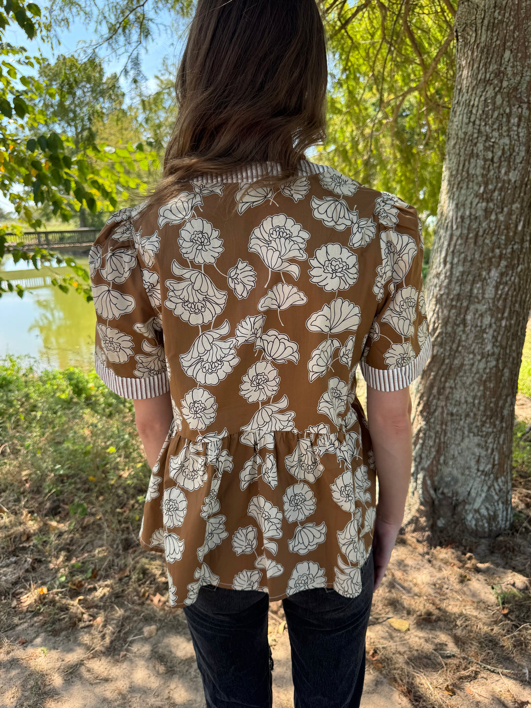 Blair Brown Floral Top