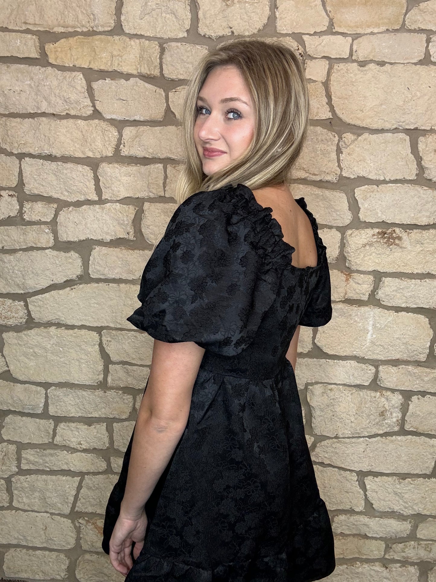 Fall Photos Dress- Black