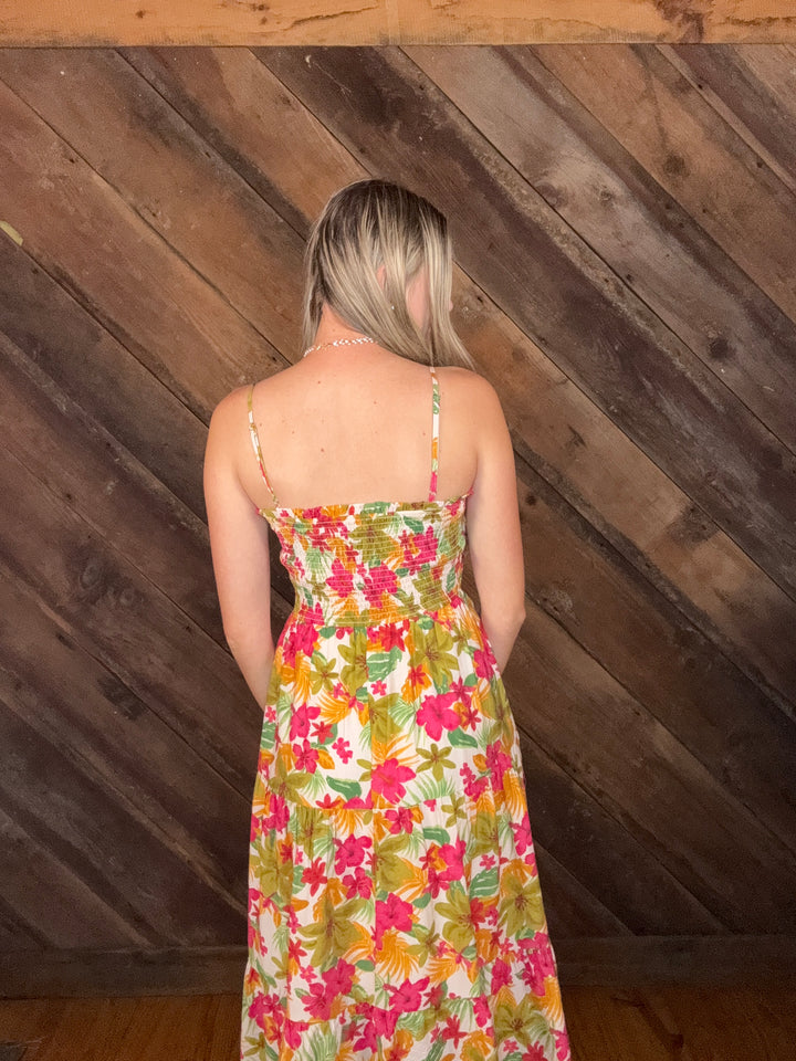 Sofia Floral Midi Dress