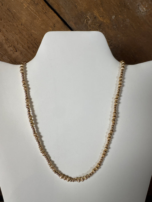 Emily Gold Beaded Necklace