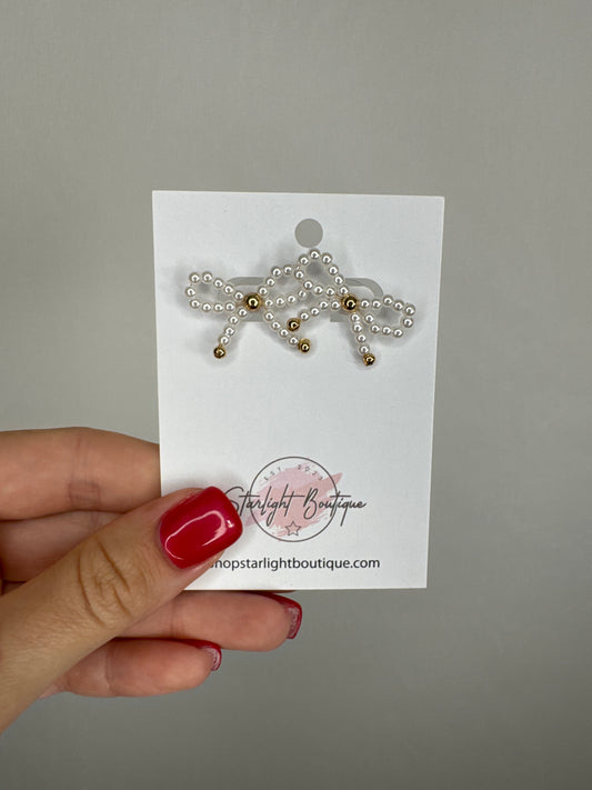 Beaded Bow Studs