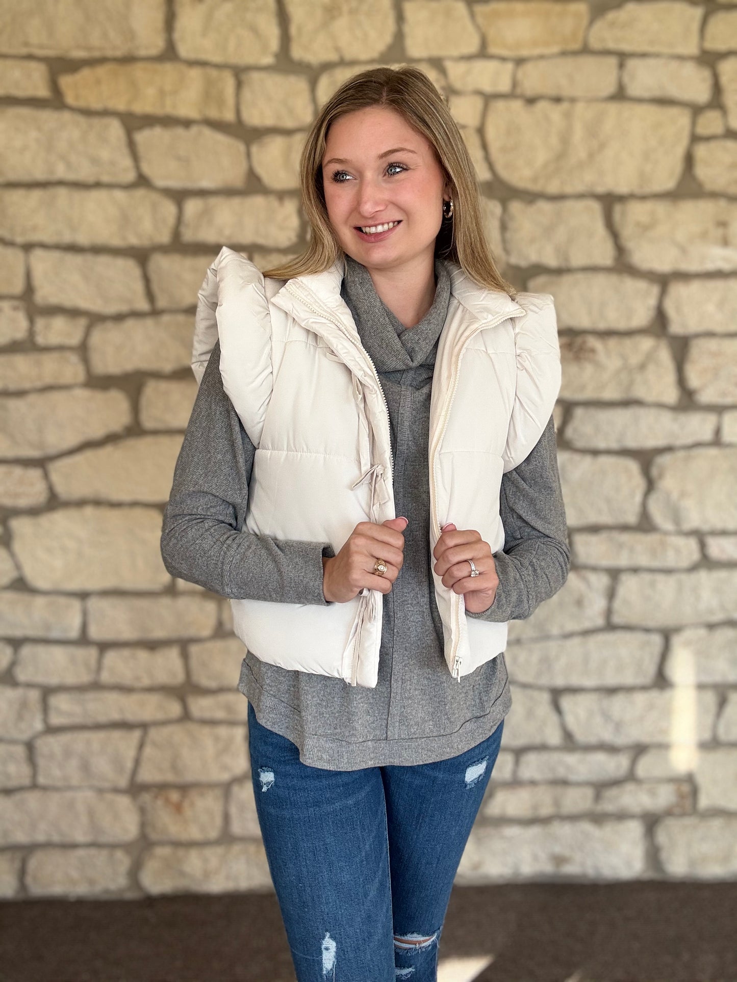 Changing Leaves Top- Grey