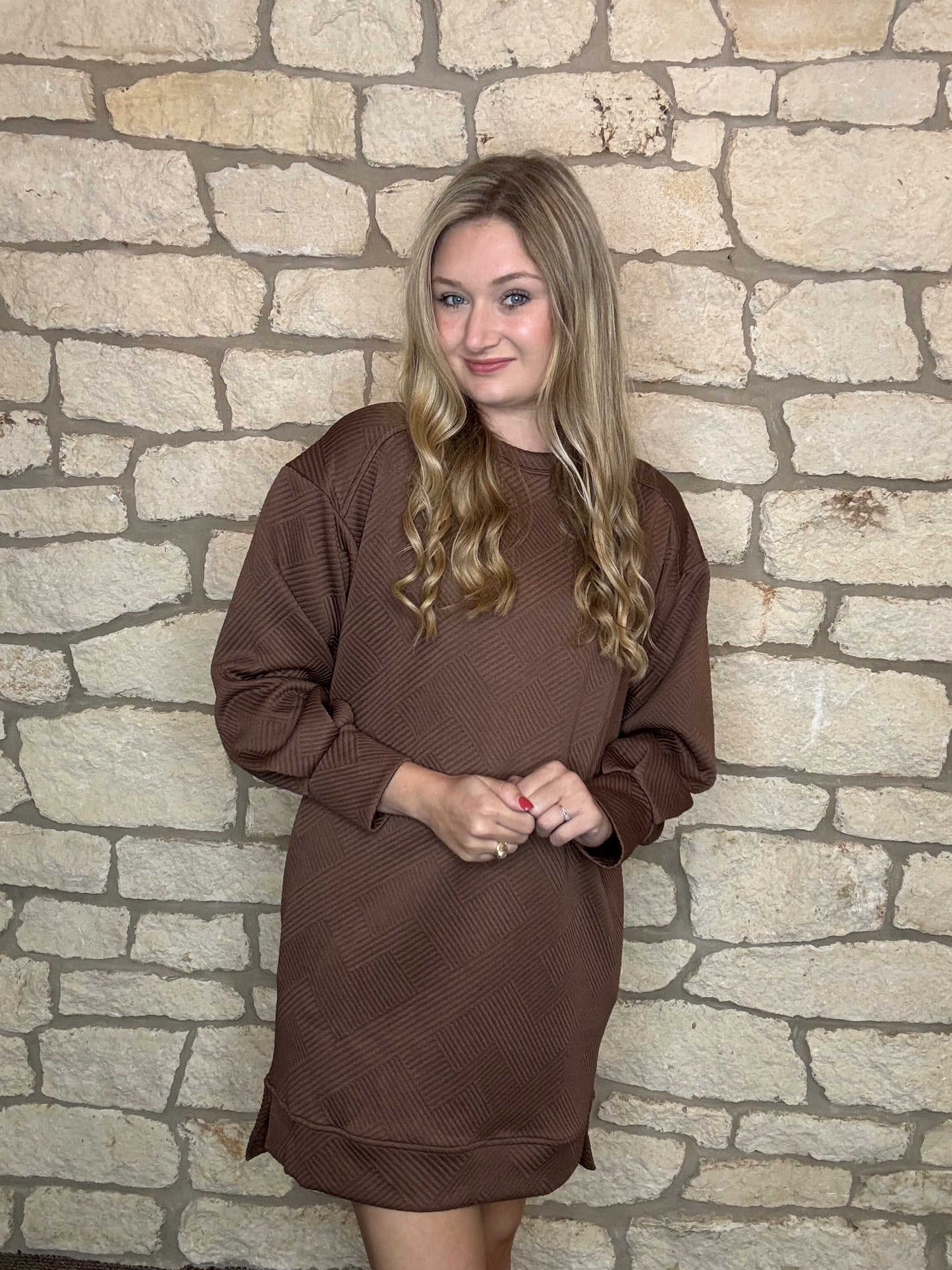 Caroling Dress- Brown