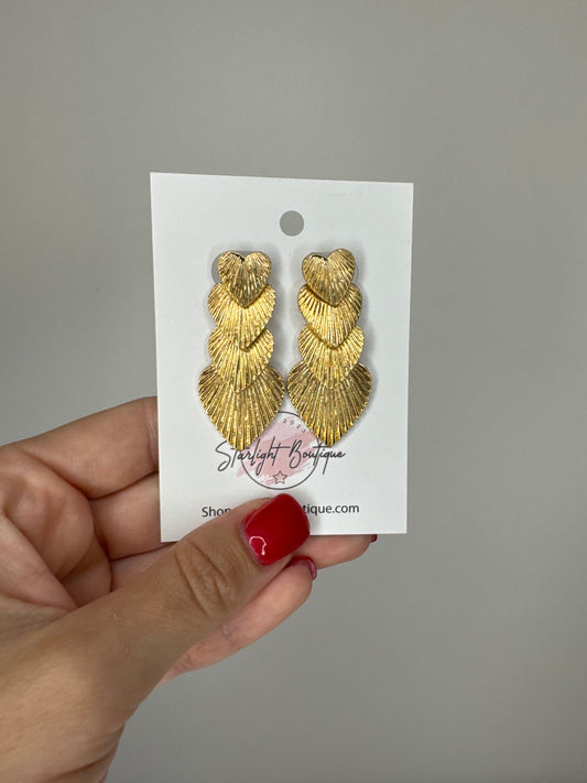 Textured Heart Earrings
