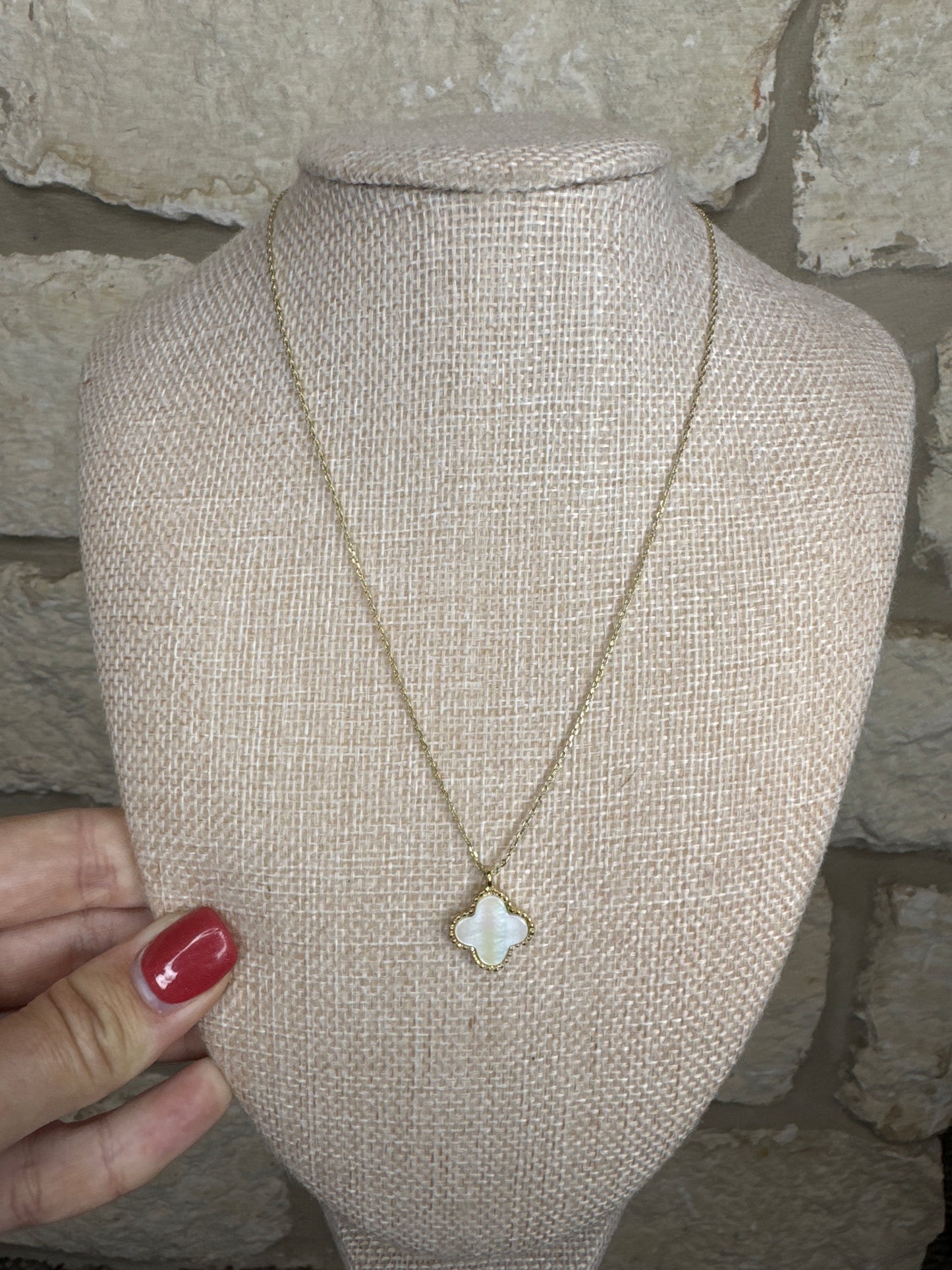 White Clover Necklace