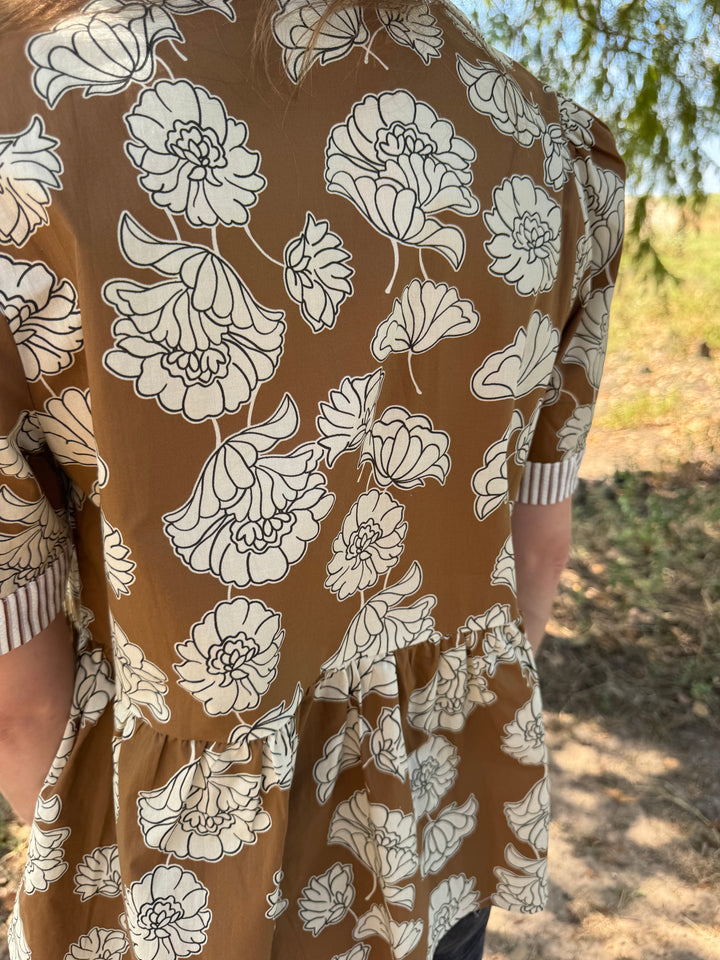 Blair Brown Floral Top
