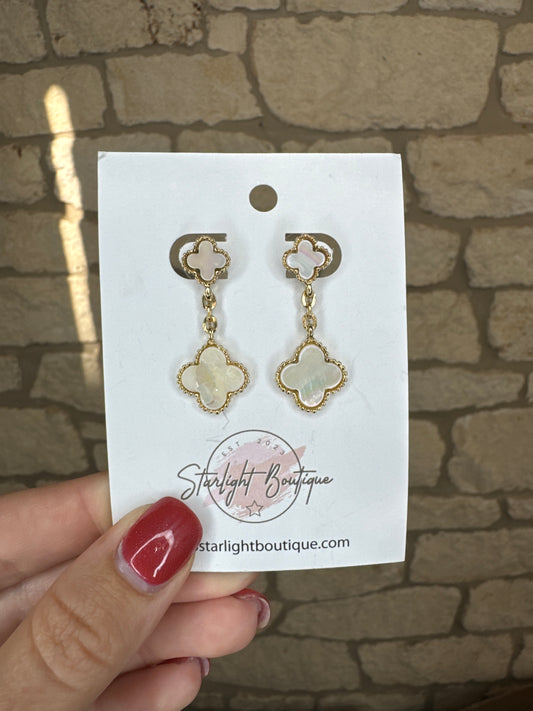 White Clover Earrings