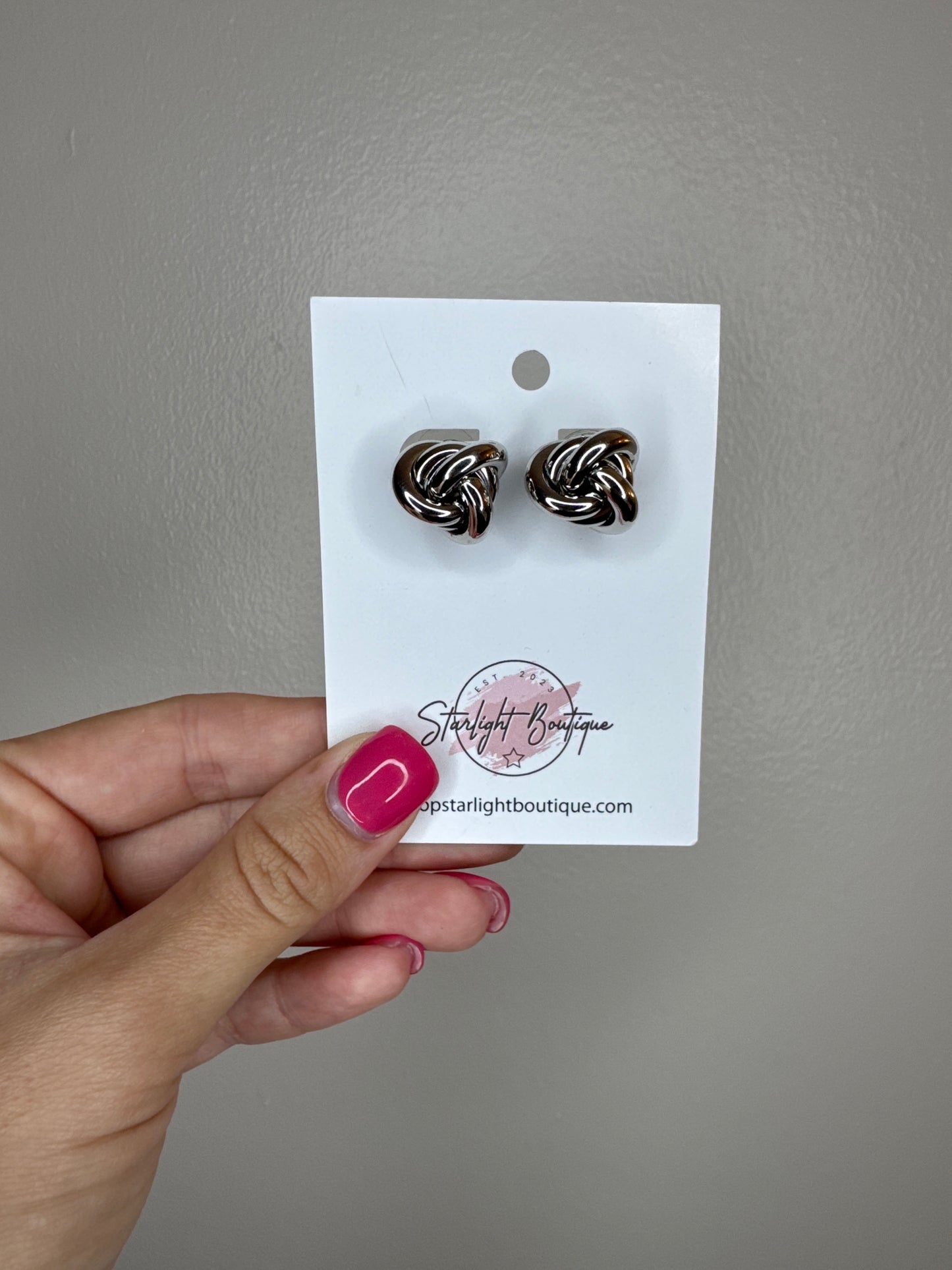 Knot Studs- Silver