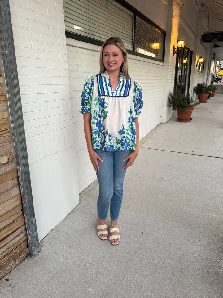 Rosa Floral Puff Sleeve top
