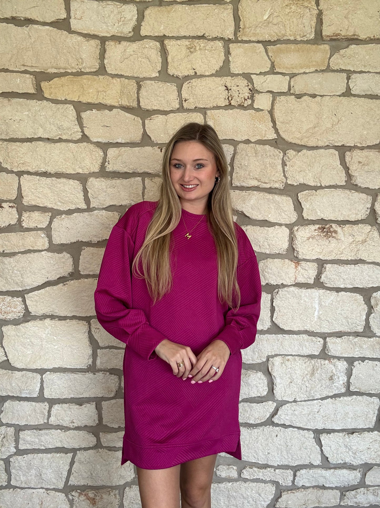 Caroling Dress- Magenta