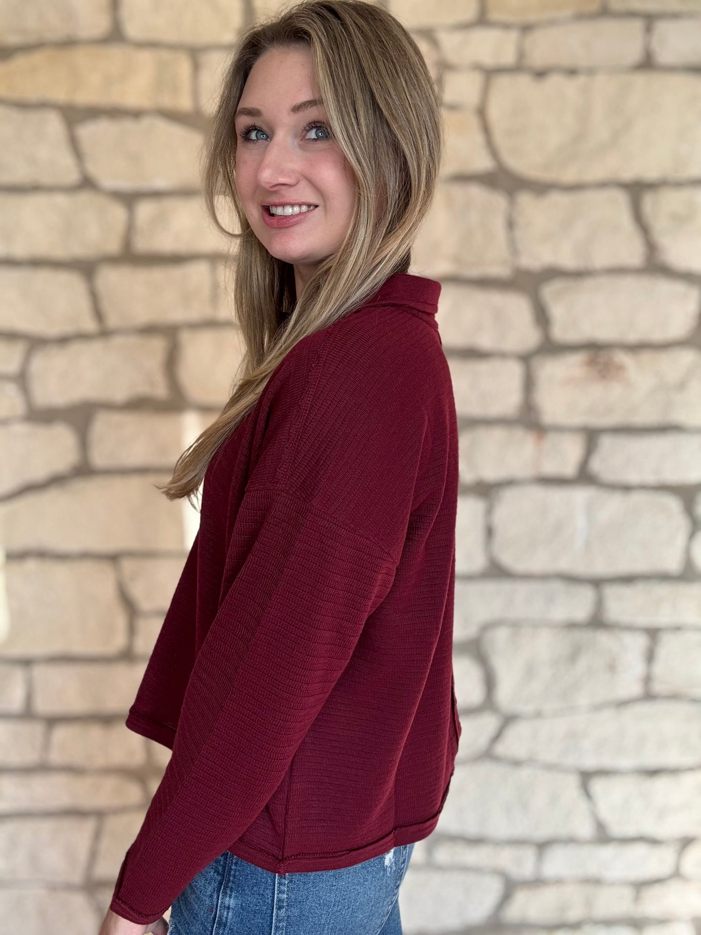 Lacey Collared Lightweight Top