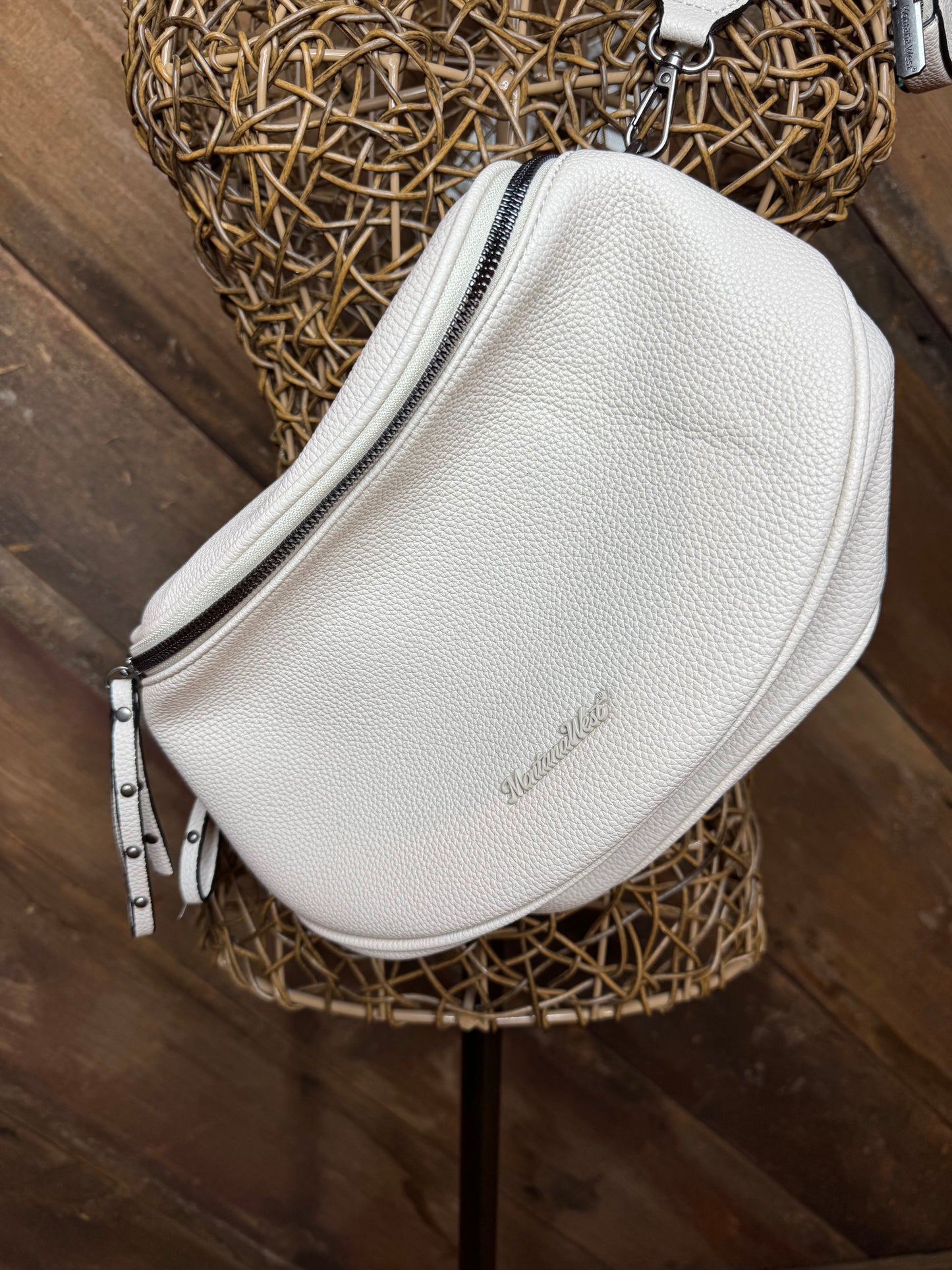 Montana West Bum Bag- Cream