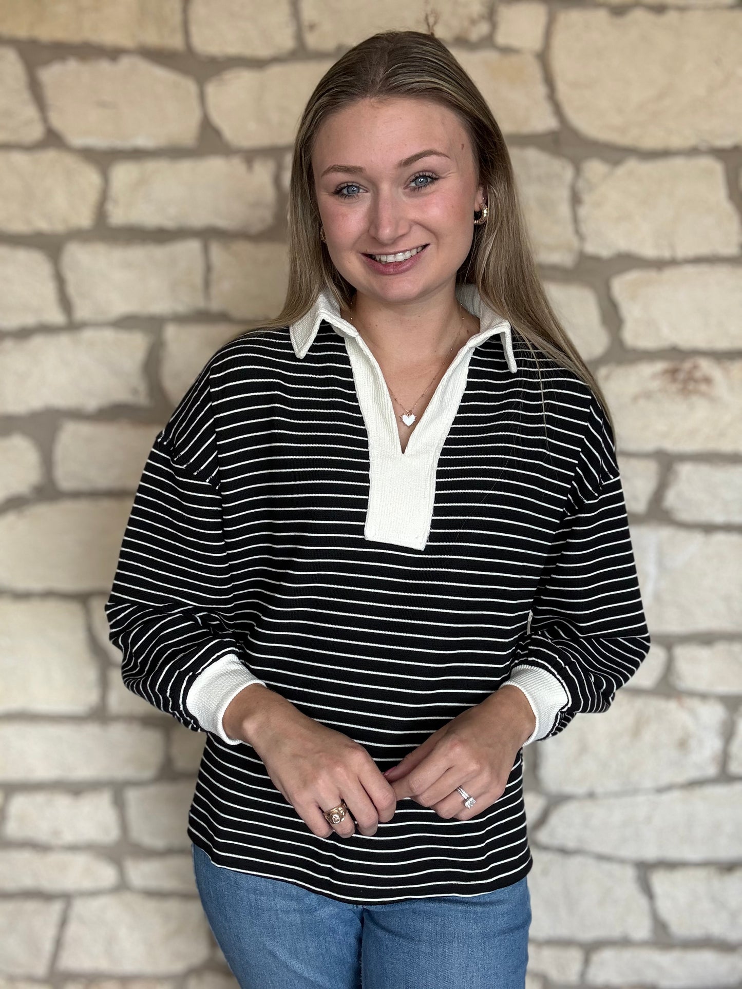 A Fall Day Top- Black