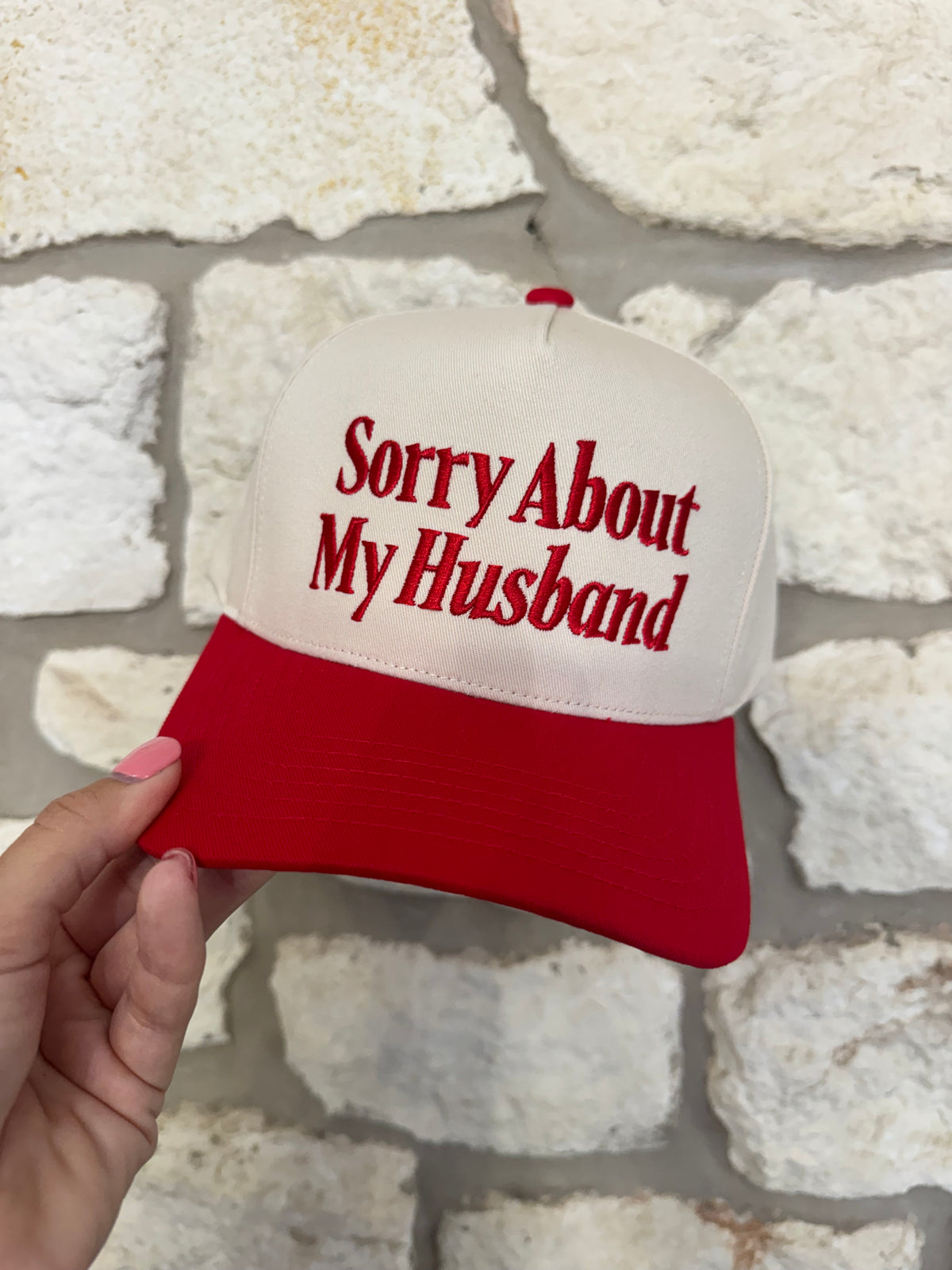 Sorry About My Husband Red C.C. Hat