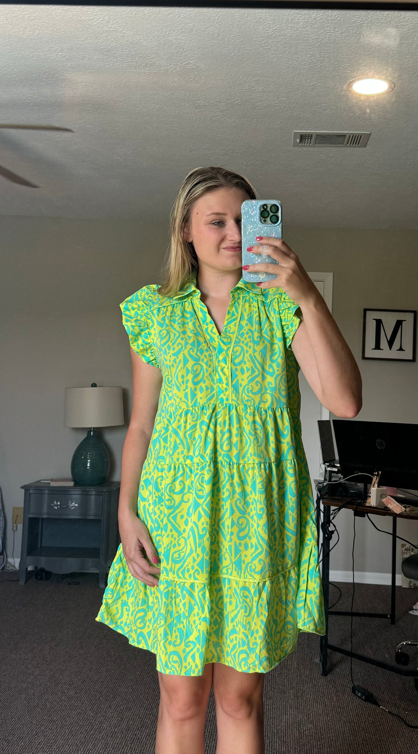 Seaside Dress- Lime