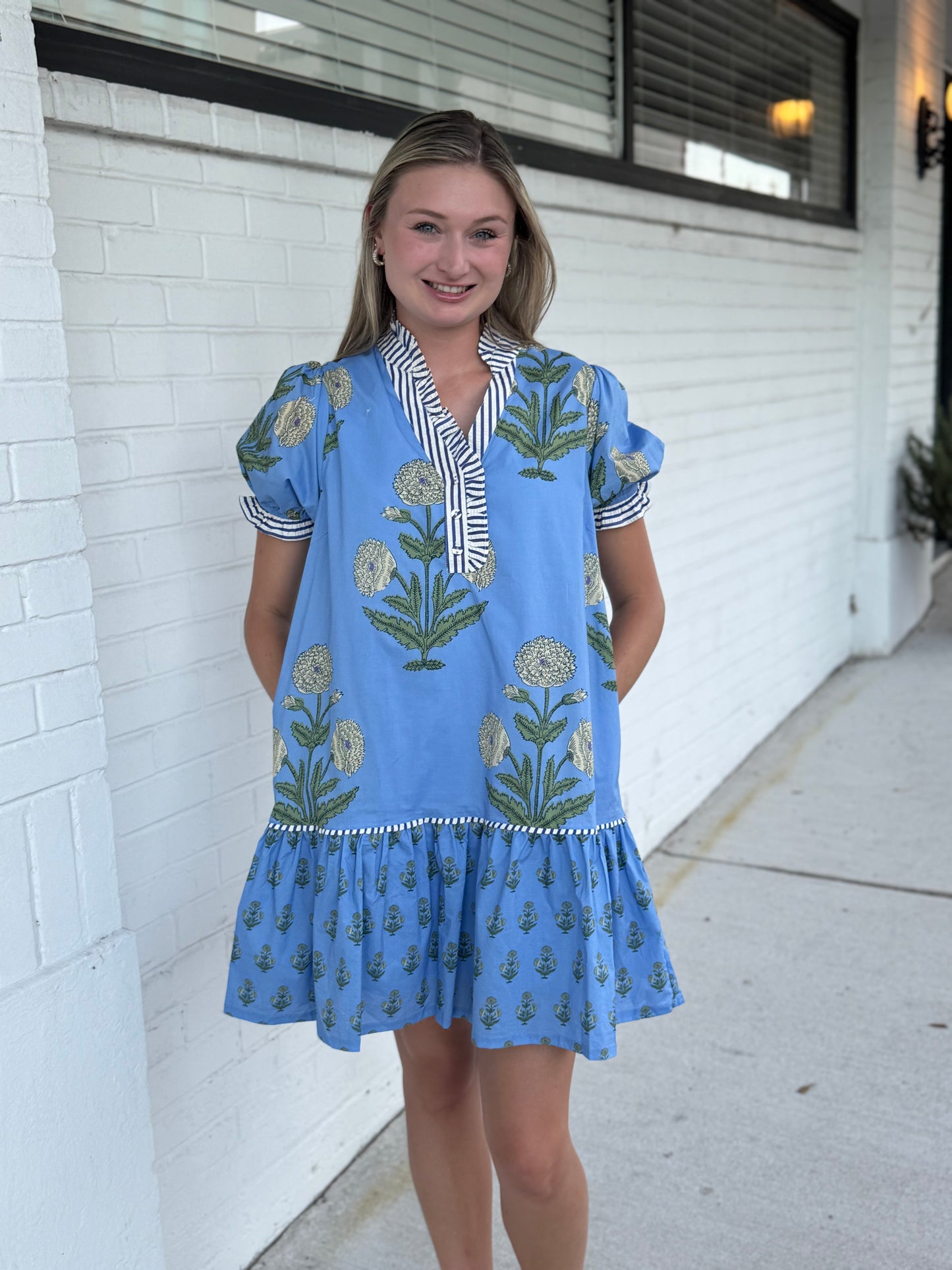 Hannah Cotton Floral Midi Dress