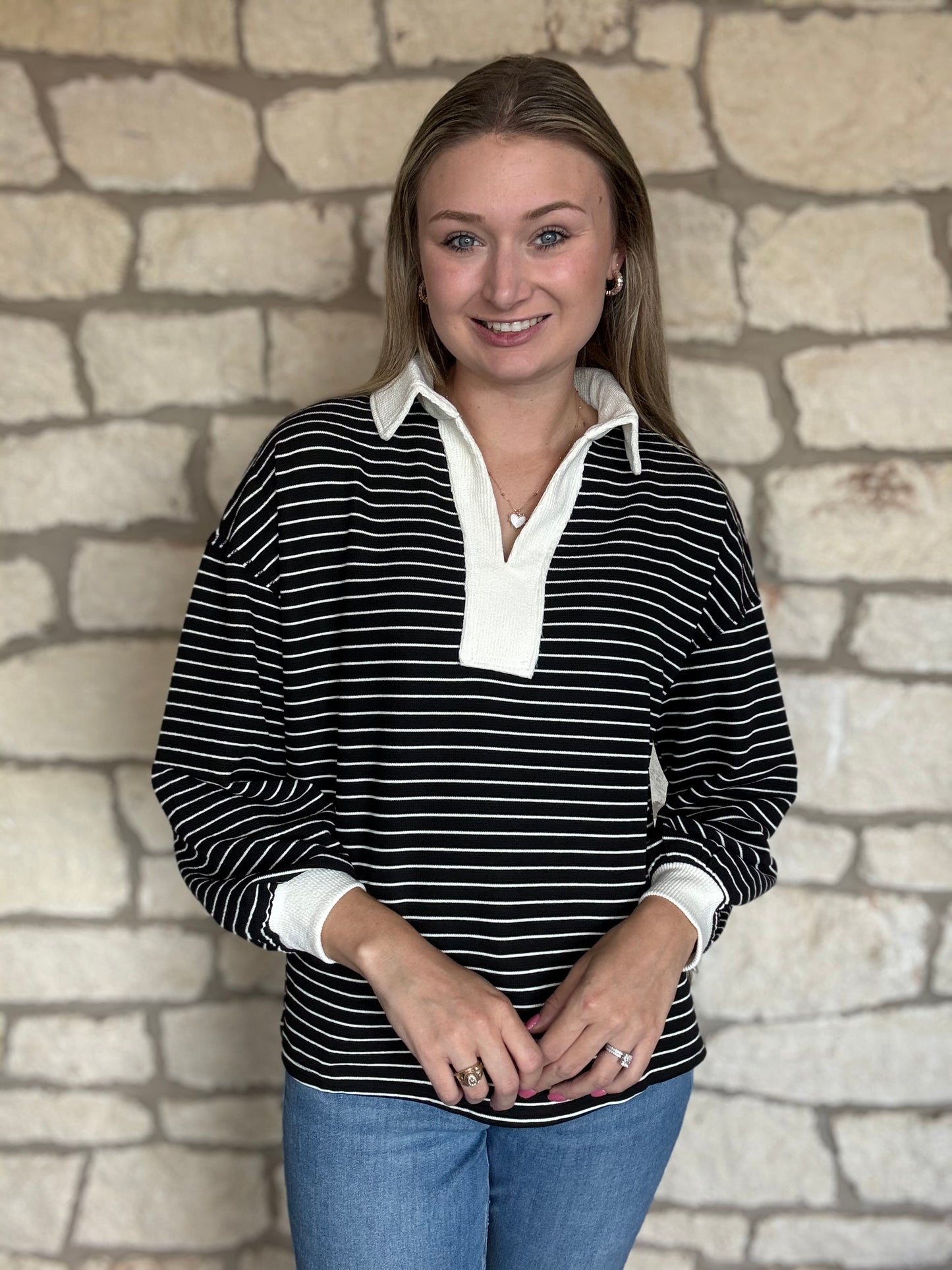 A Fall Day Top- Black