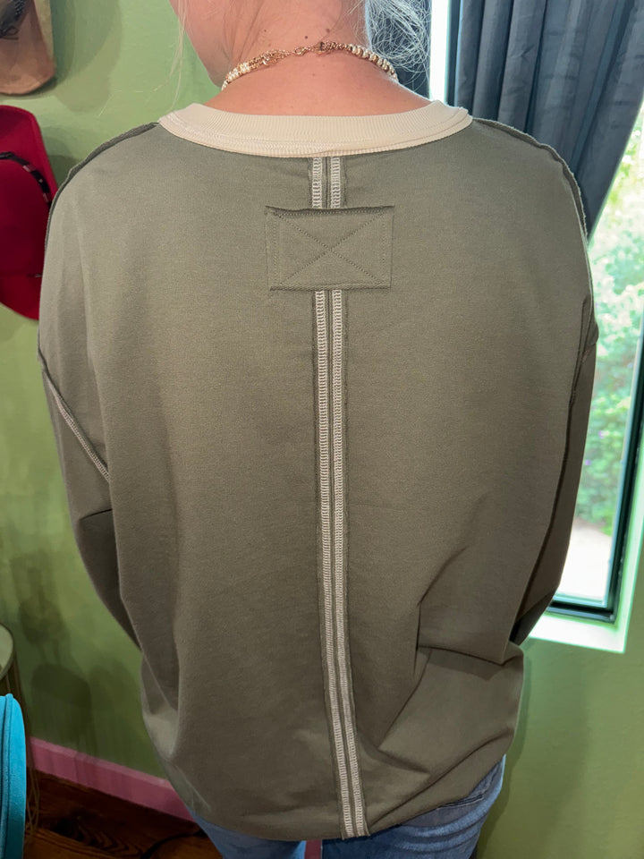 Bella Olive Long Sleeve Top