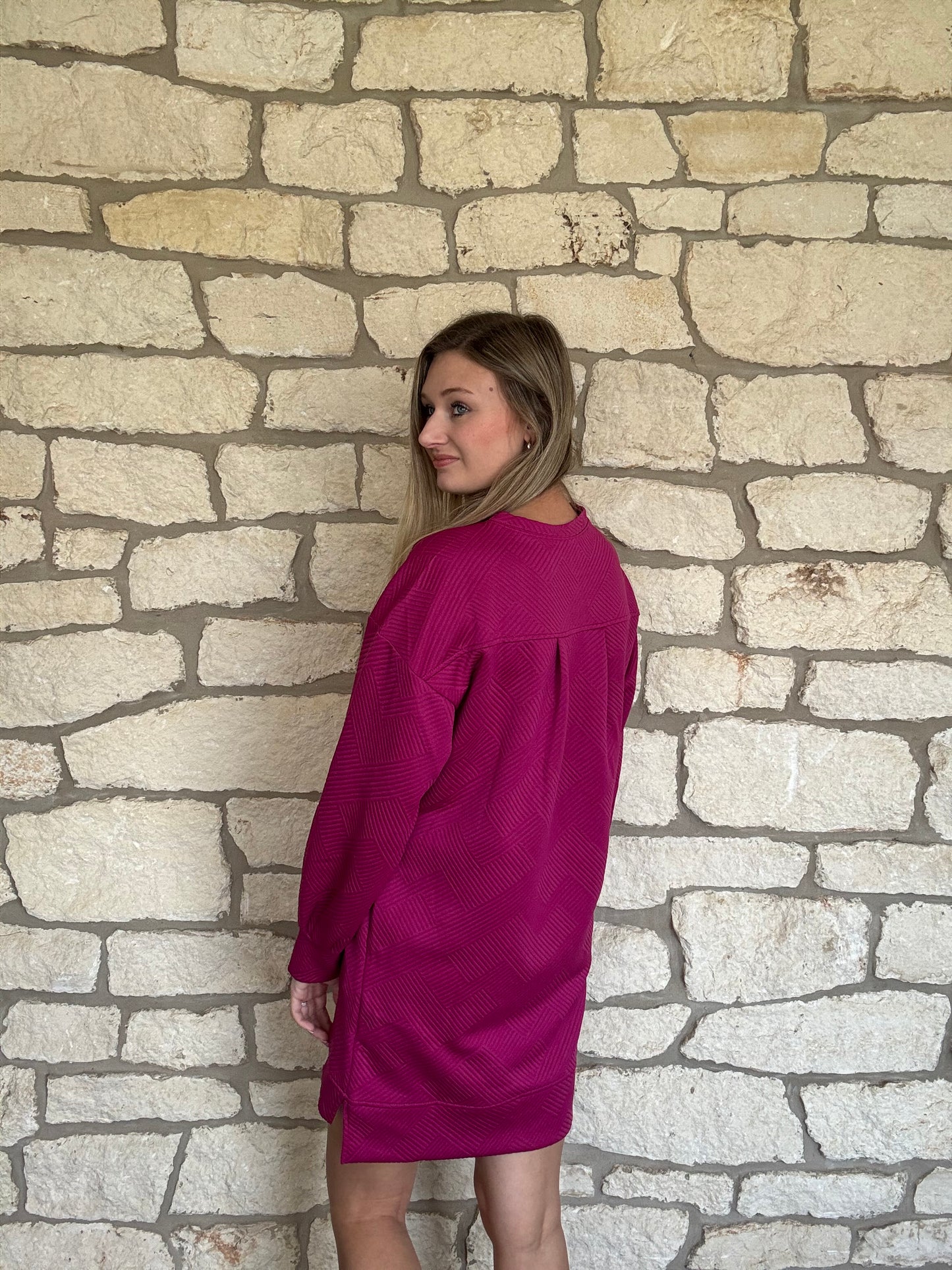 Caroling Dress- Magenta