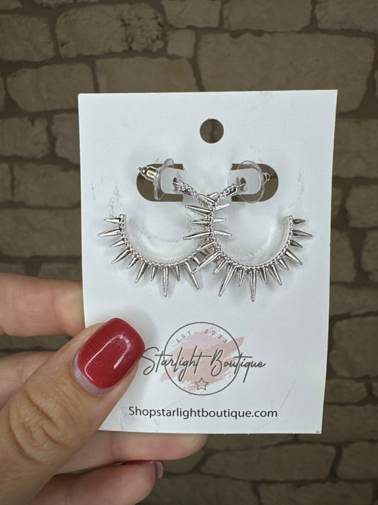 Spiked Hoop Earrings