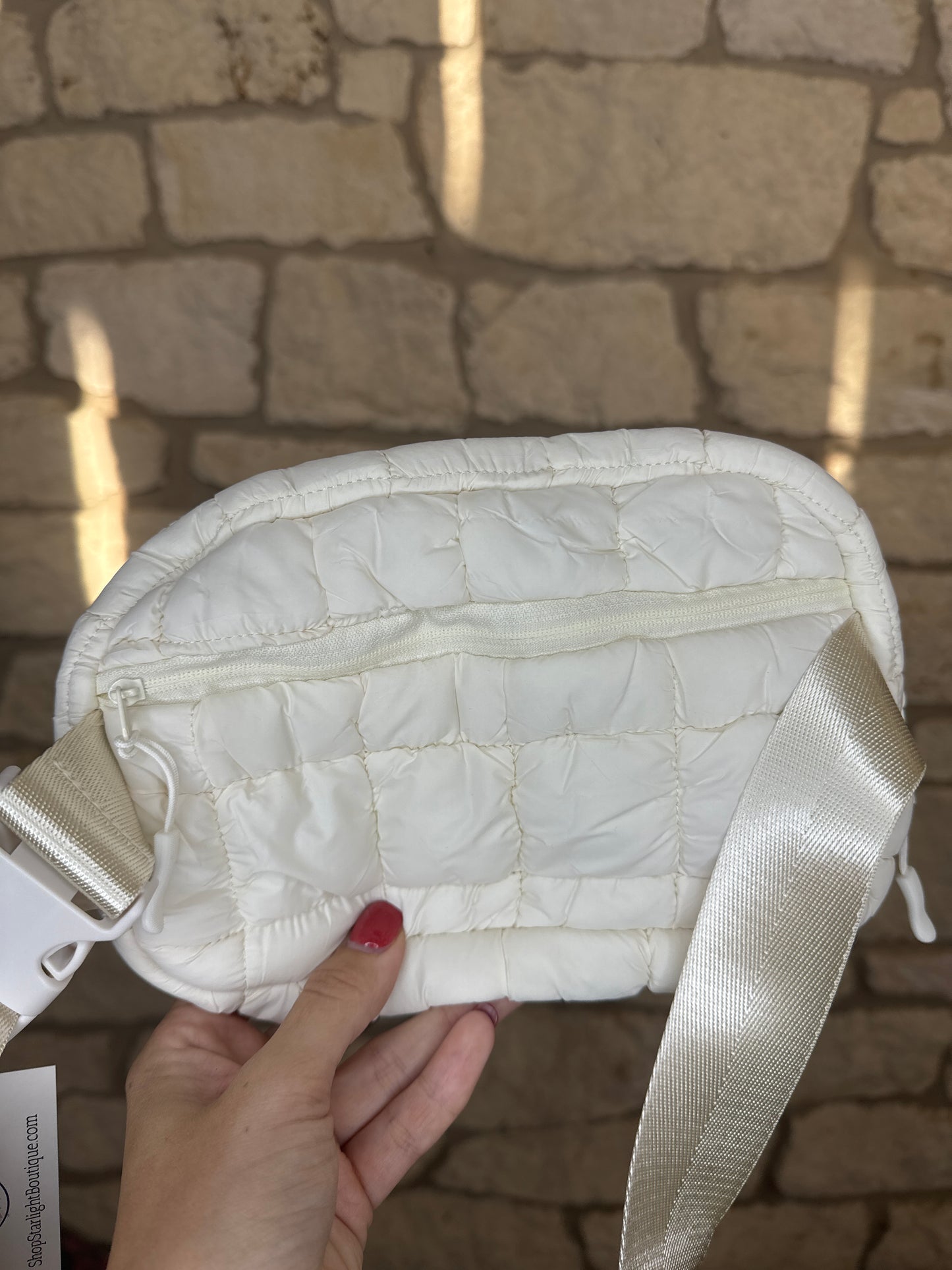 Puff Belt Bag- White