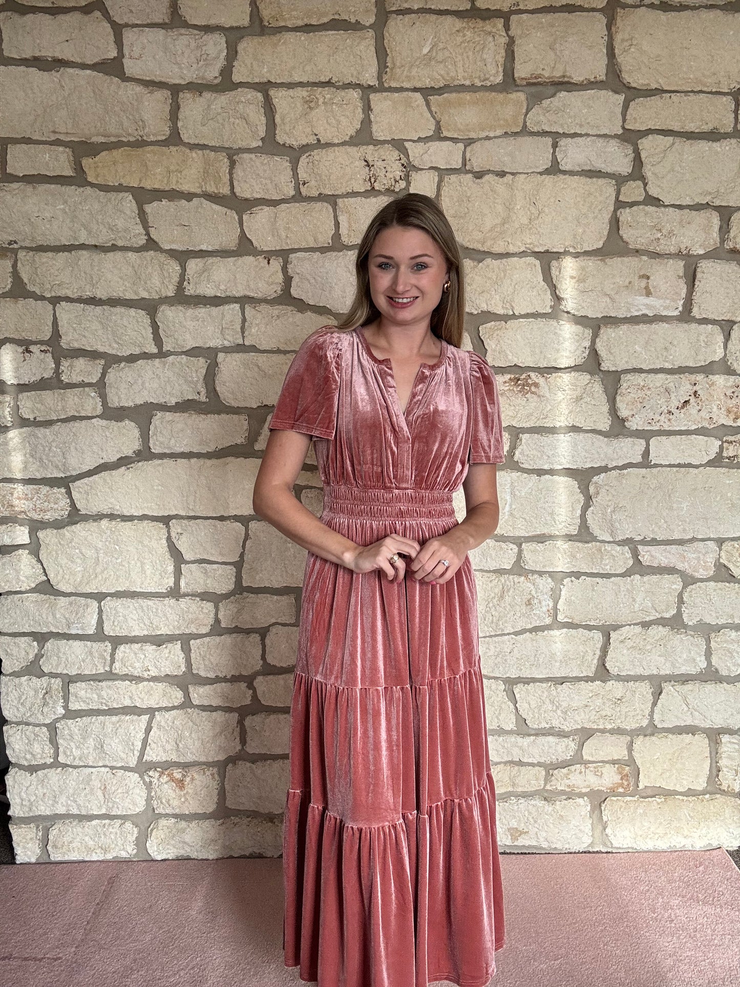 Mauve Velvet Dress