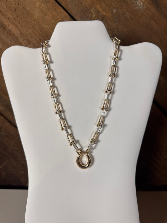 Willow Two Toned Horse Bit Necklace