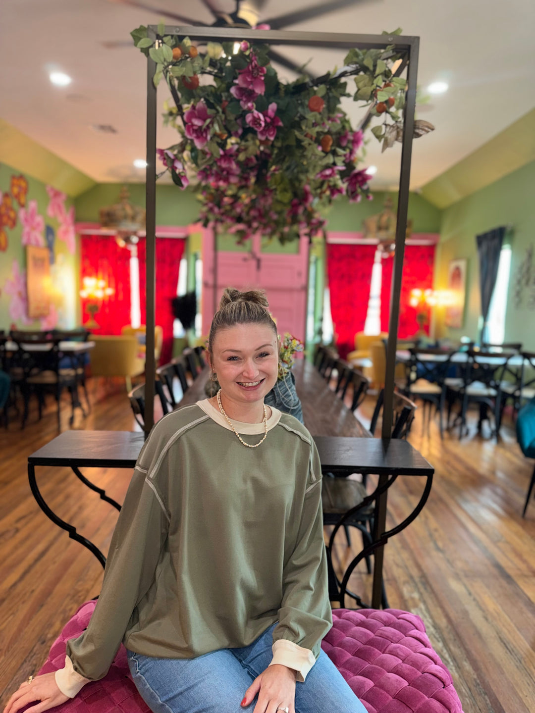 Bella Olive Long Sleeve Top