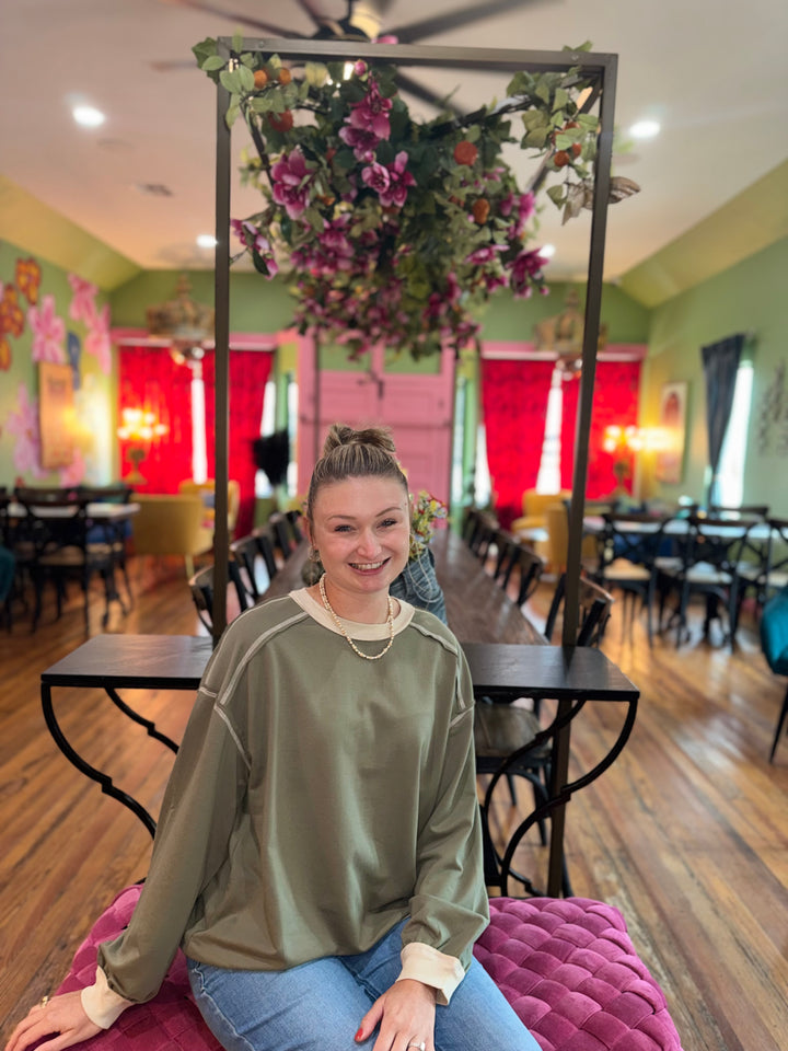 Bella Olive Long Sleeve Top