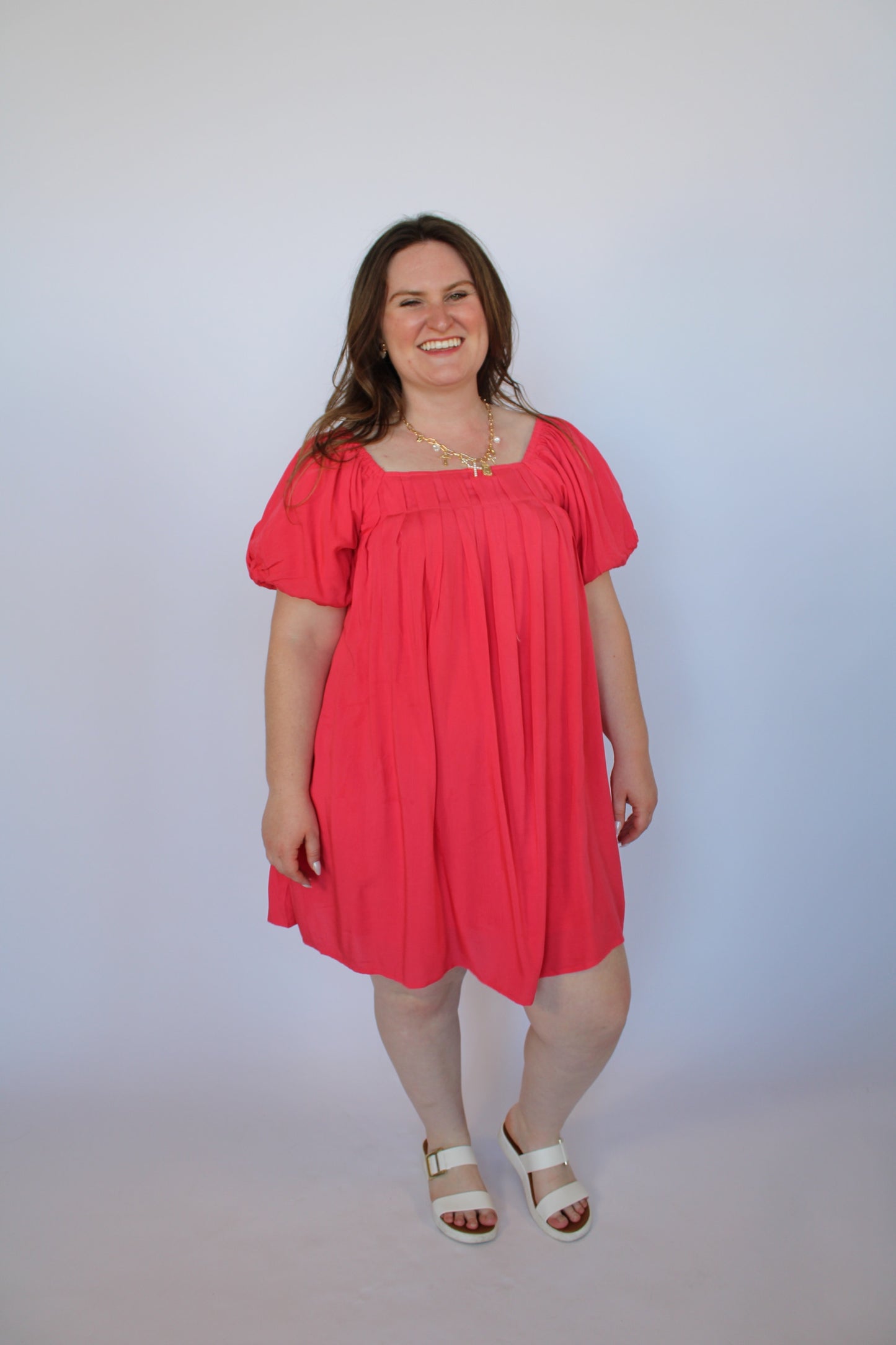 Autumn Dress- Coral