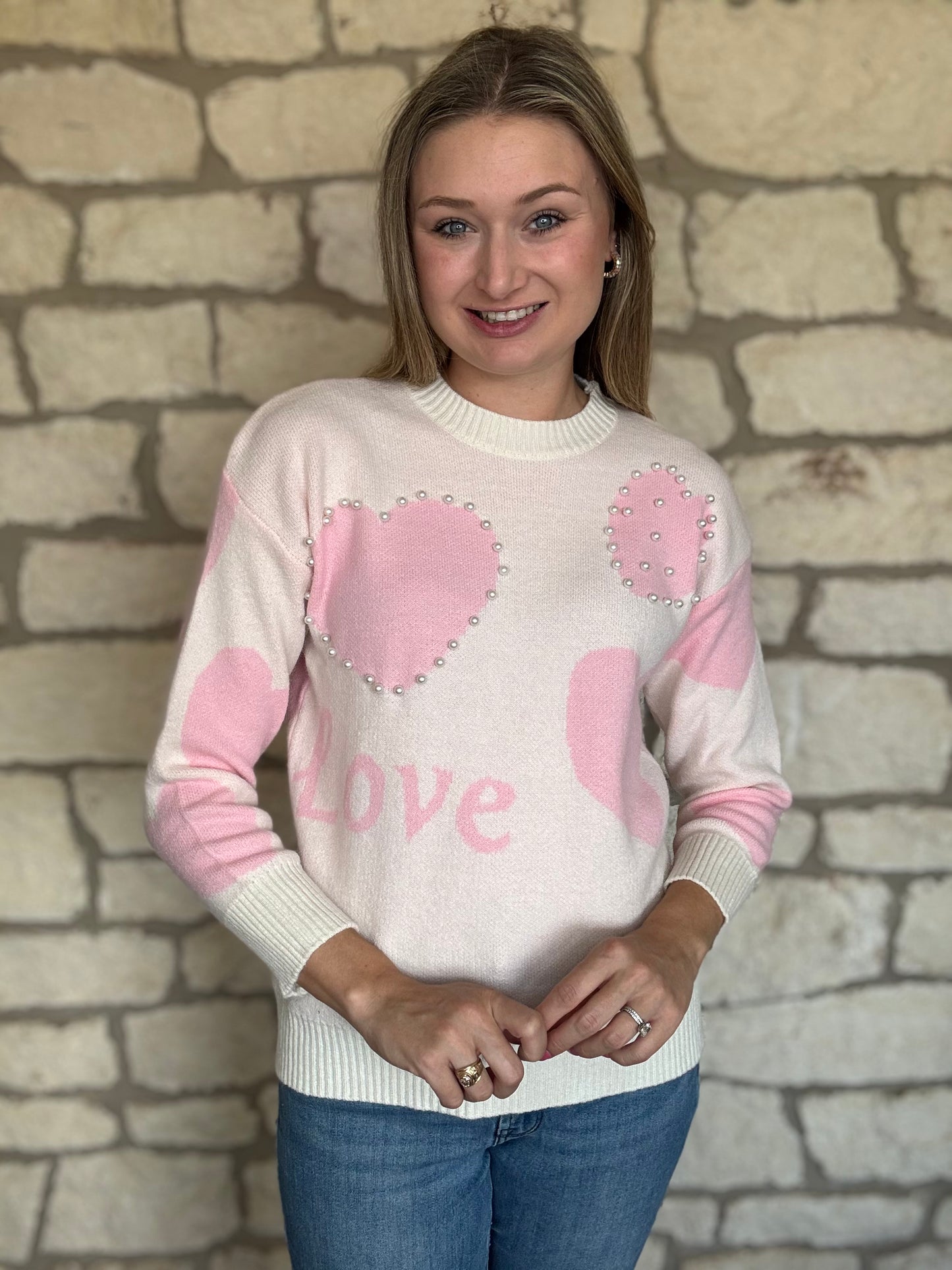 Pearl and Heart Sweater