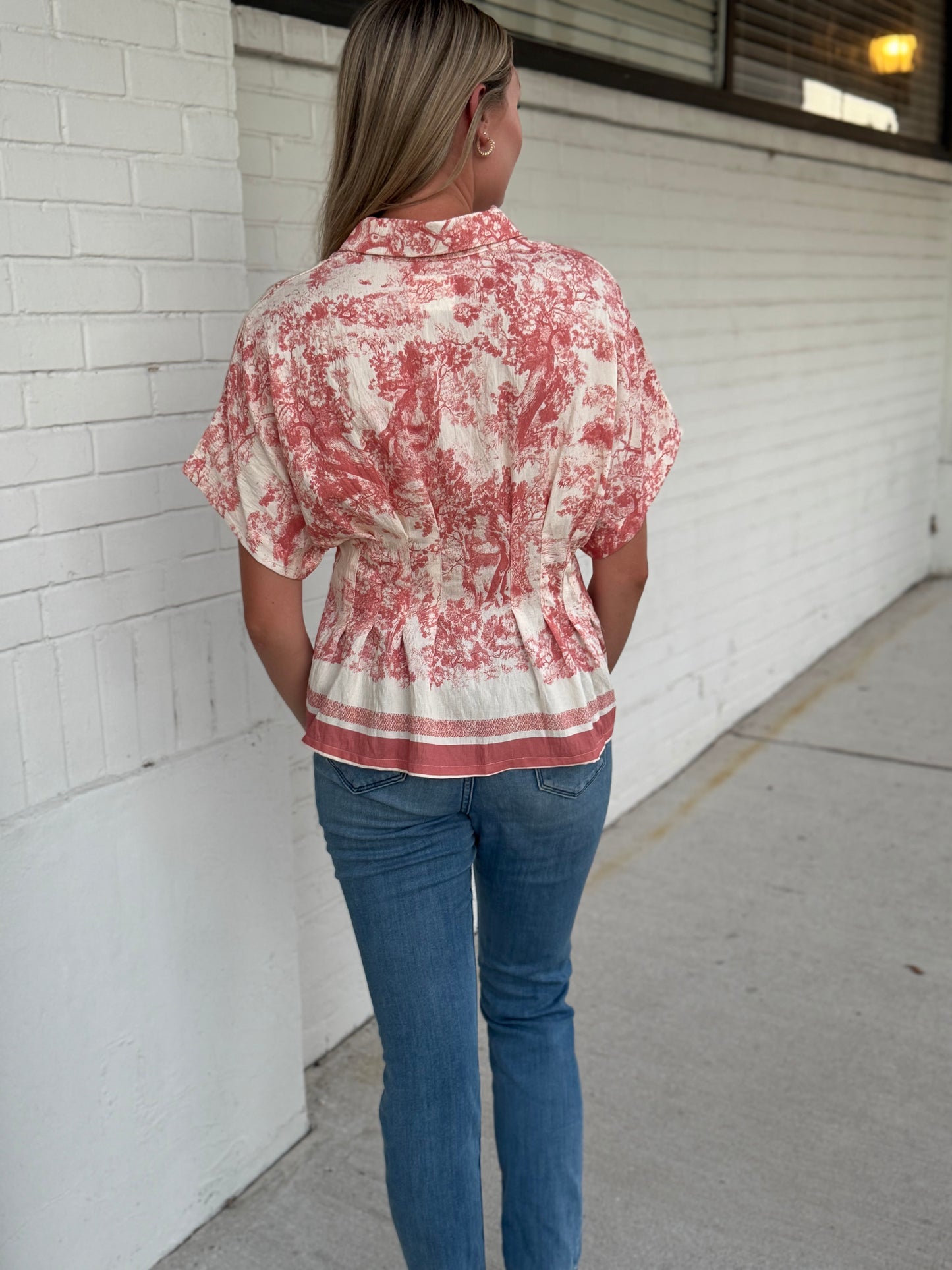 Jessica Button Up Floral Top