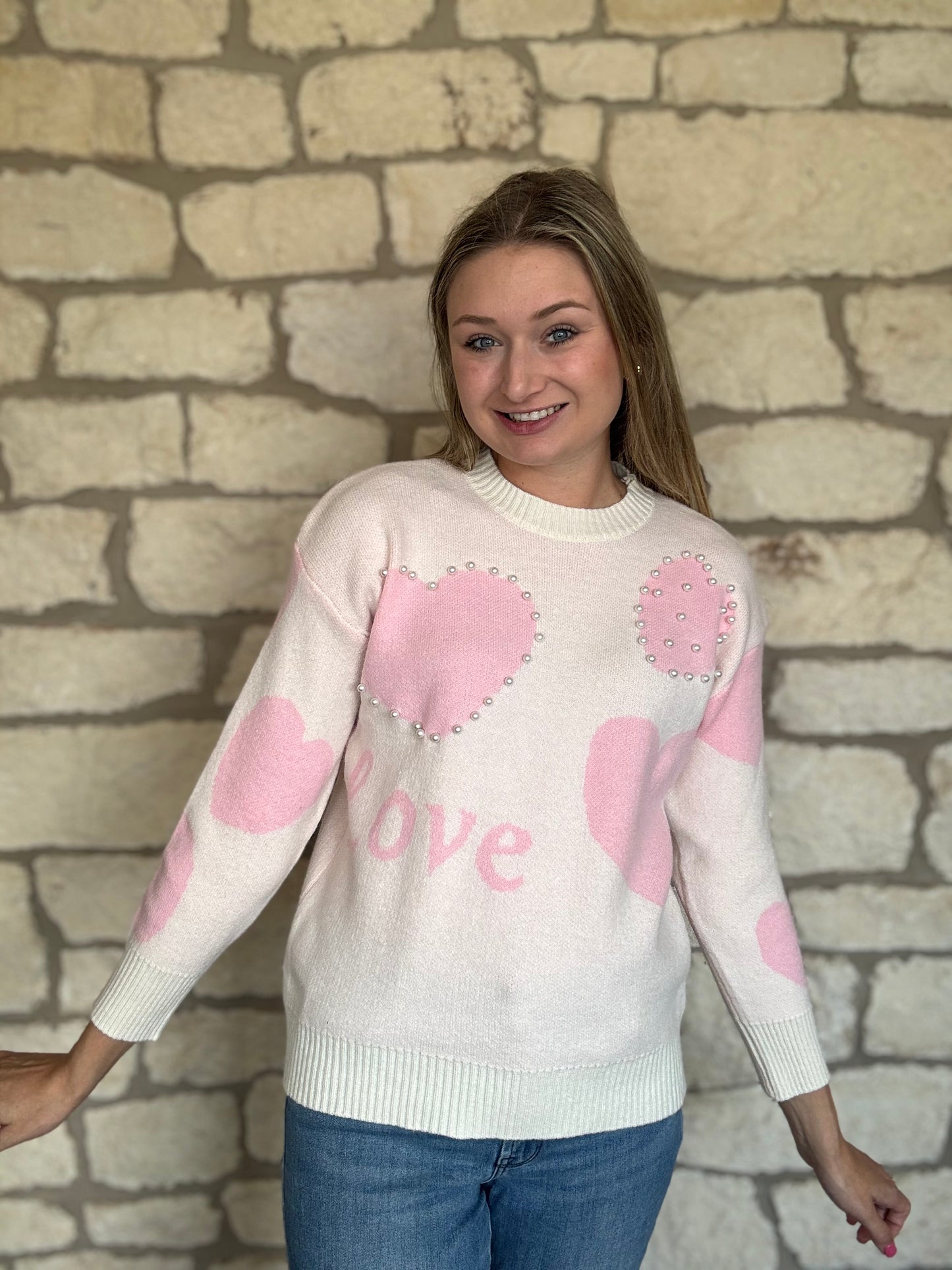 Pearl and Heart Sweater