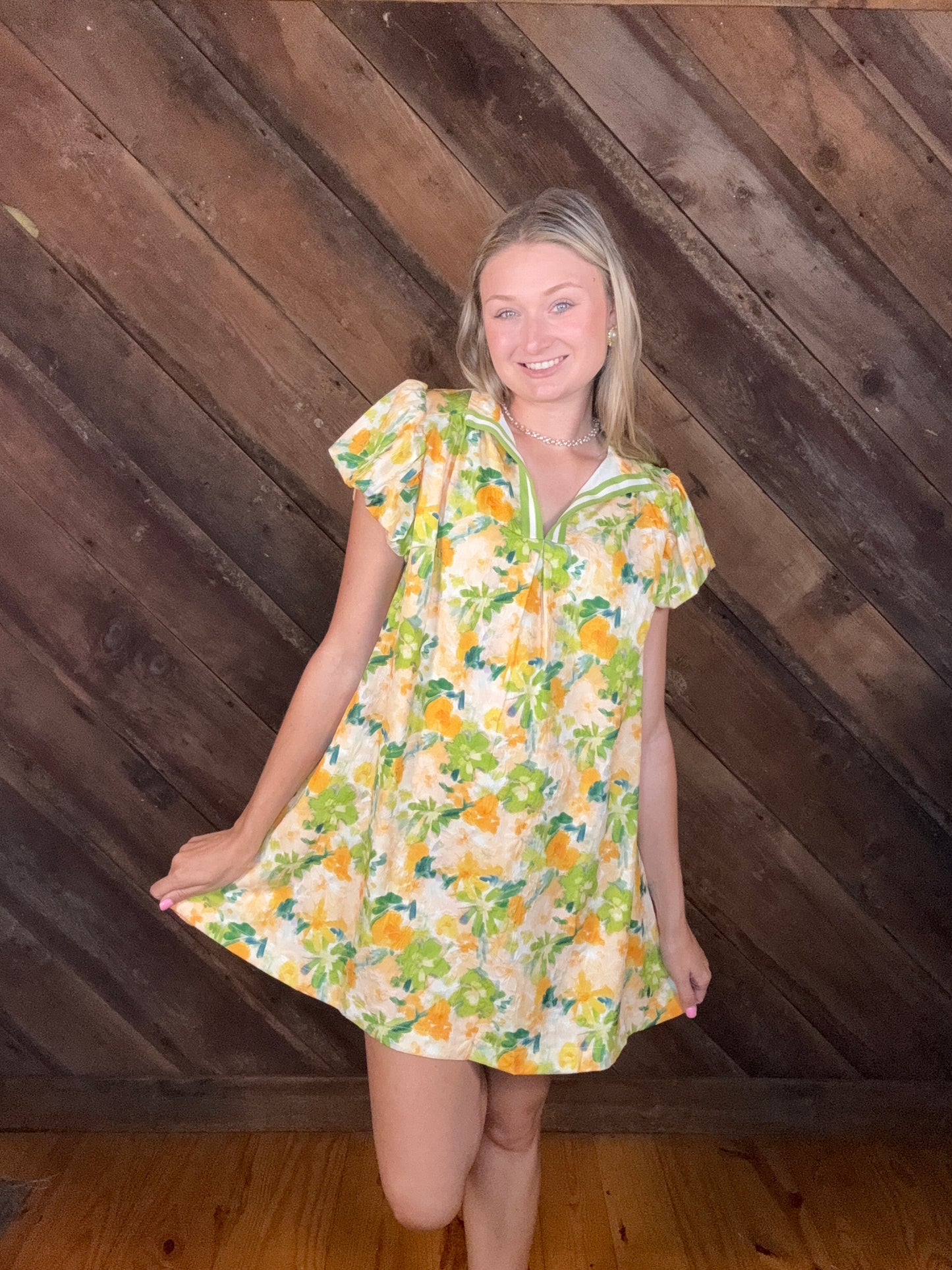 Jordan Floral Collared Mini Dress