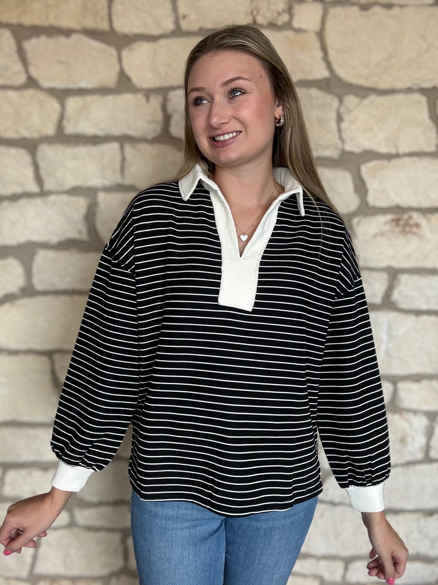 A Fall Day Top- Black