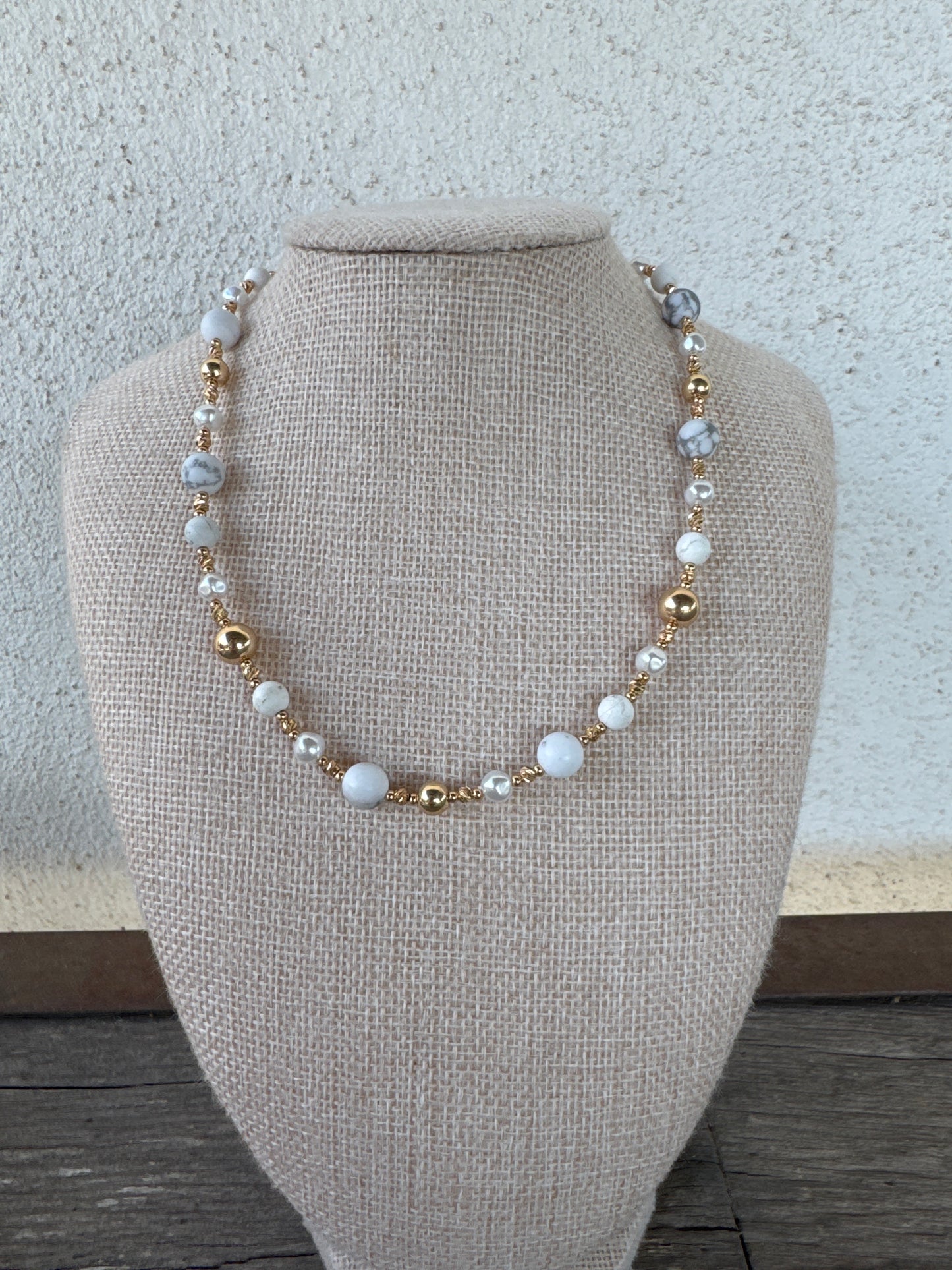 Stevie Grey Ball Necklace
