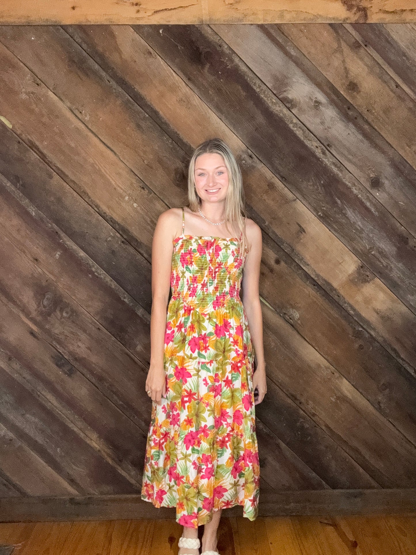 Sofia Floral Midi Dress