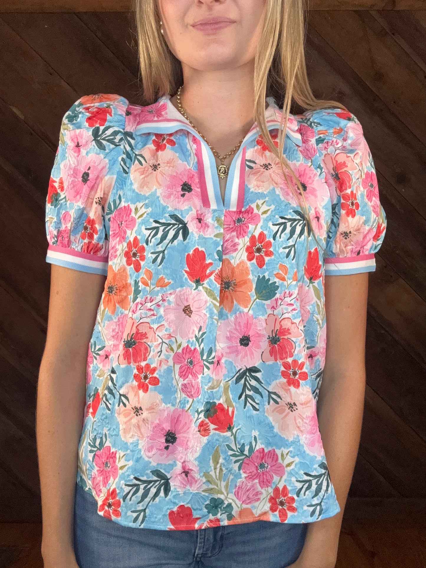 Yvonne Floral Split Neck
