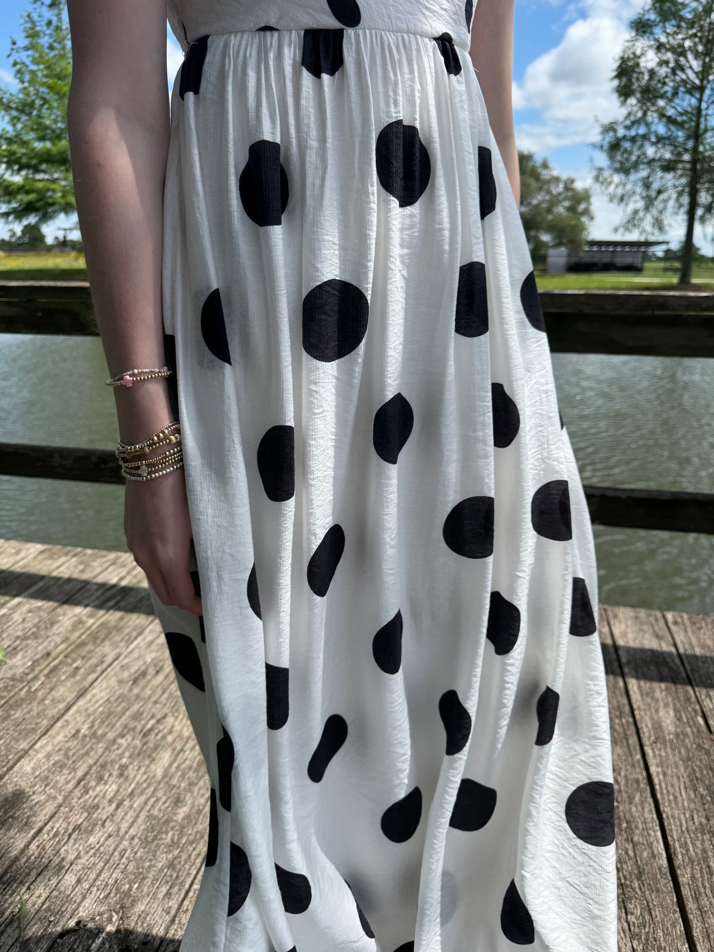 Kayla Polka Dot Midi Dress