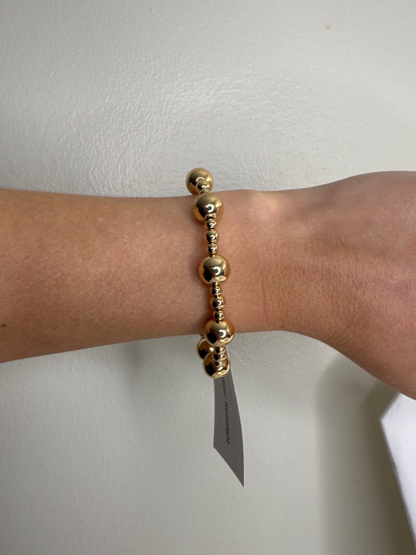 Beaded Magnetic Bracelet- Gold