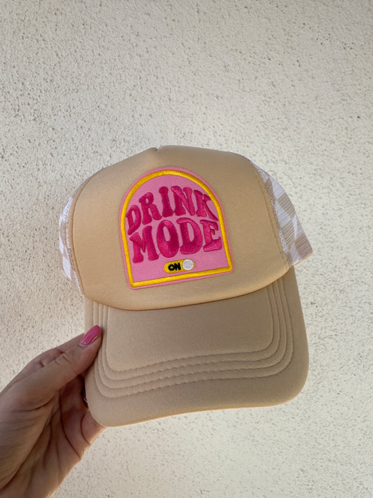 Drink Mode On/ Tan Hat