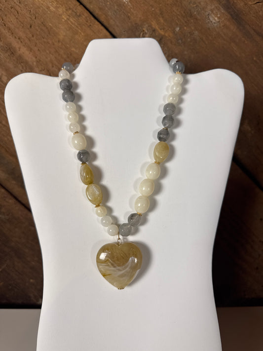 Layla Beaded Heart Necklace
