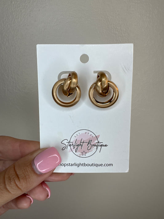 Gold Twist Earrings