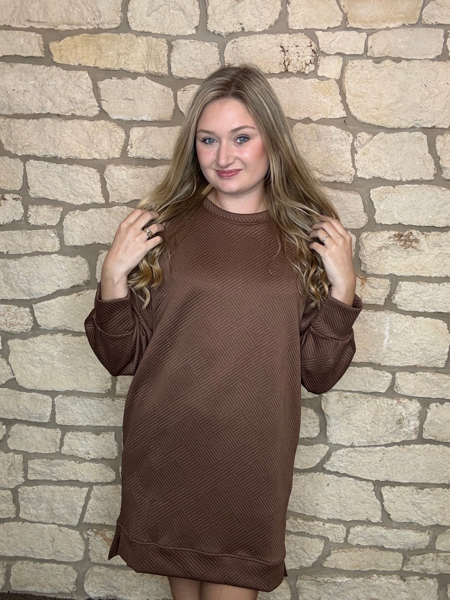 Caroling Dress- Brown