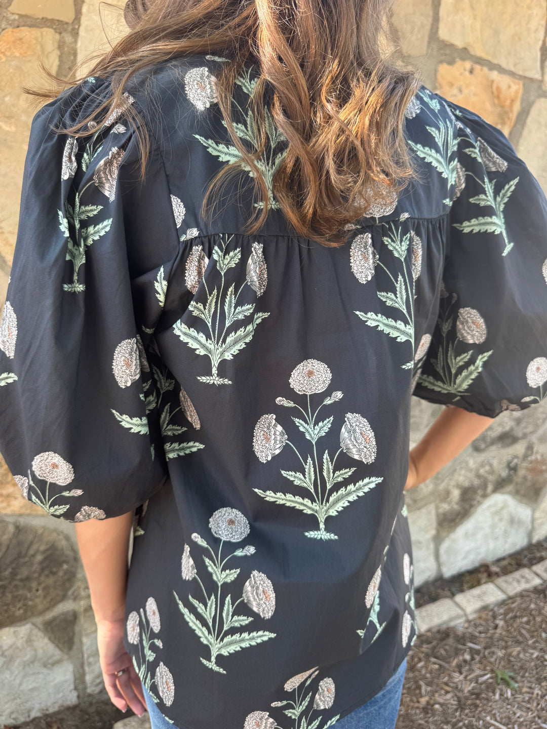 Alice Navy Half Sleeve Top